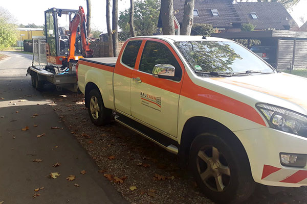 Anlieferung Minibagger